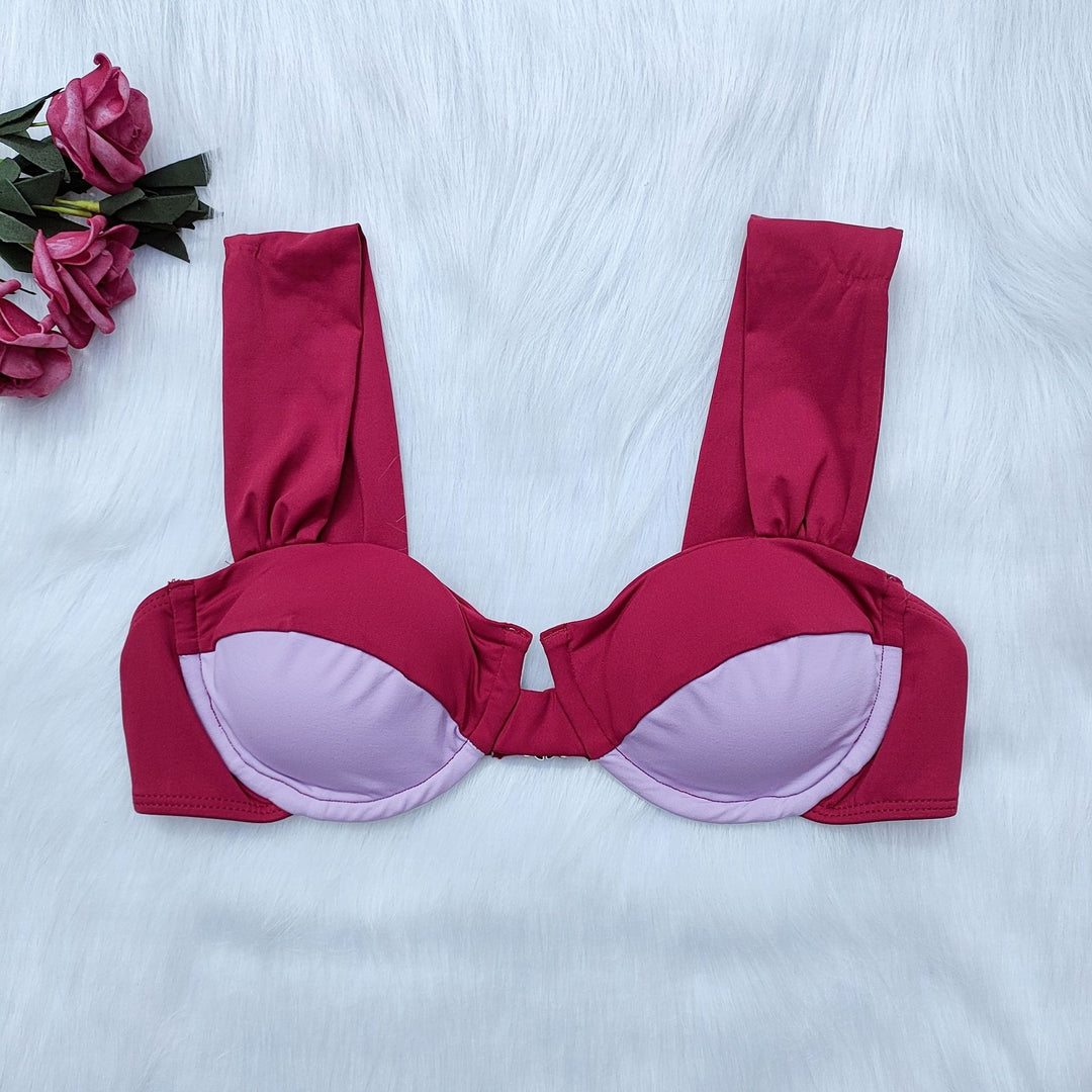 Dame Højskåret Bikini-Sæt med innovativt Design Skovae
