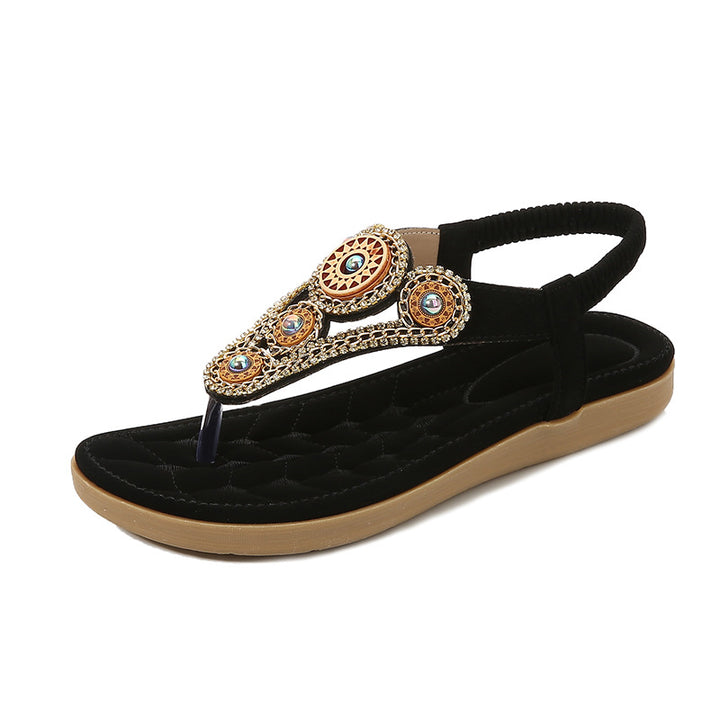 Dame Elegante Sandaler med farverige Smykke Detaljer Stilla