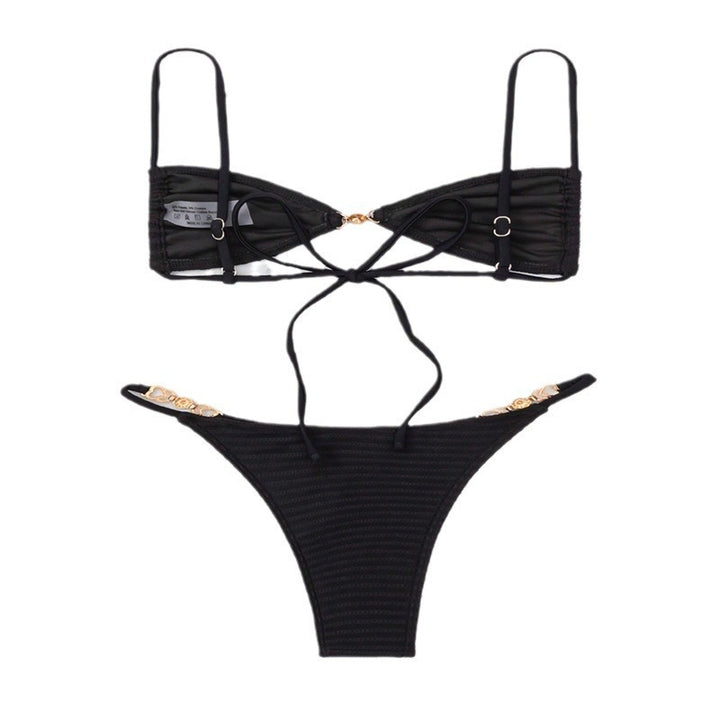 Dame Triangel-Bikini-Sæt med raffinerede detaljer og elegant accentuering Stilla