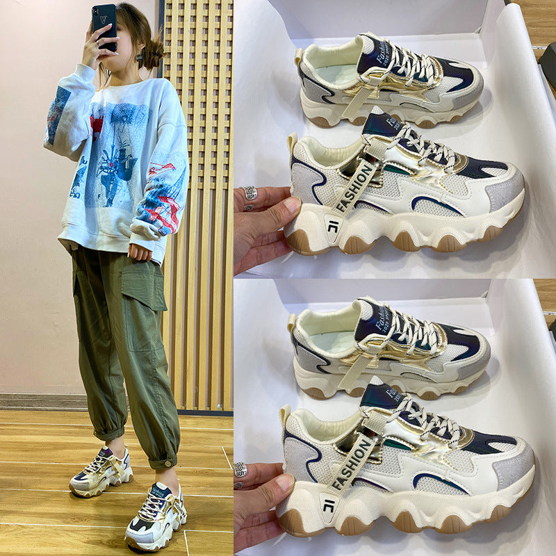 Damer Sporty Chunky Sneakers med moderne snørebånd og støddæmpende sål Stilla