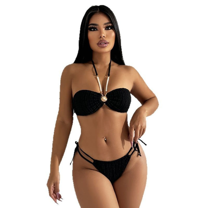 Dame Bandeau Volant Bikini Sæt Stilla