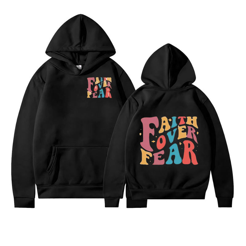 Kvinder hoodie med kreativ tekst og blødt indre fleece Skovae