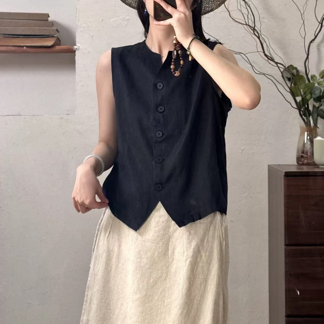 Femme Button-Up Linned Vest Stilla
