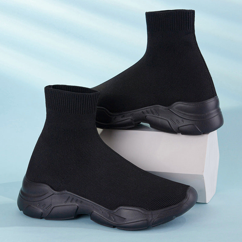 Dame High-Top Sneakers med elastisk strik-overdel Stilla