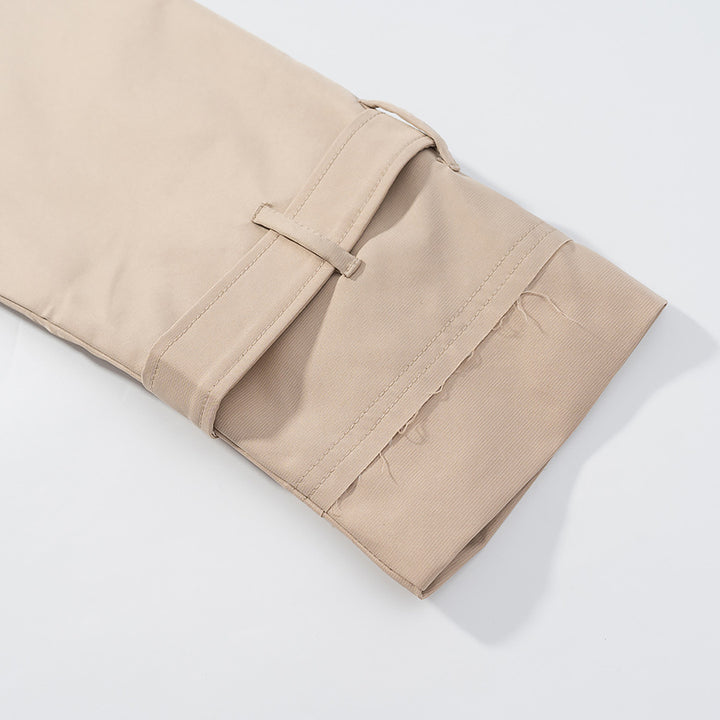 damer trendy cropped trench coat med dobbelt knaplukning Stilla
