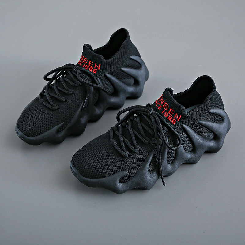 Dame Sporty trendy Sneakers med innovativt bølgedesign og åndbar strikkonstruktion Stilla
