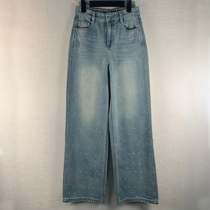 Dame højtaljede jeans med bredt ben Stilla