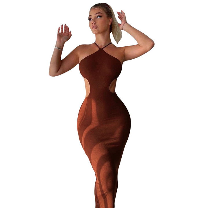 Dame Maxi Kjole med moderne Cut-Out Skovae