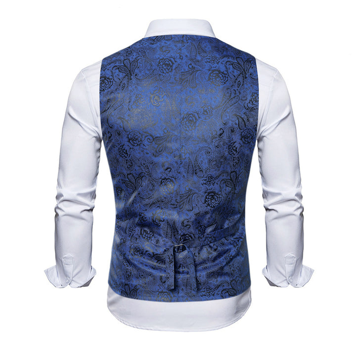 Herrer elegante blomsterprintvest Stilla