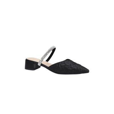 Dame Sling-Pumps med kunstneriske teksturer og moderigtige glimmerrem Stilla