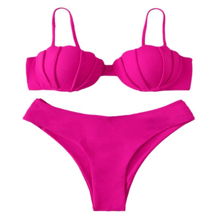 Dame bikini sæt med særlig musling form og høj talje Skovae