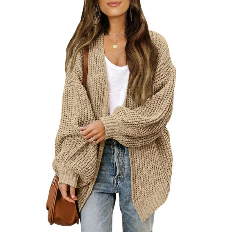 Kvinders luftige cardigan med oversized pasform og dyb V-hals Stilla