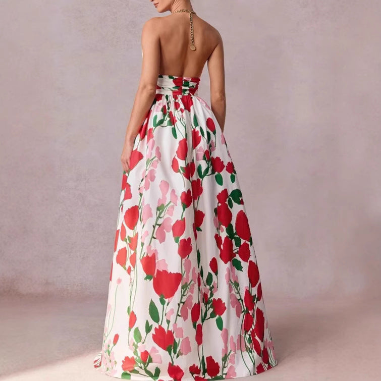 Femme Floral Halter Maxikjole Stilla
