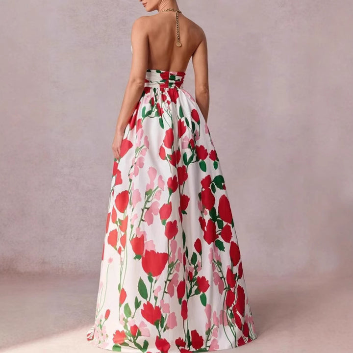 Femme Floral Halter Maxikjole Stilla