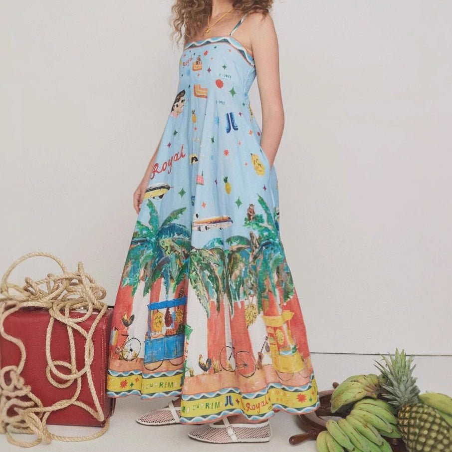 Kvinder Boho-inspireret Sommer Maxi Kjole Stilla