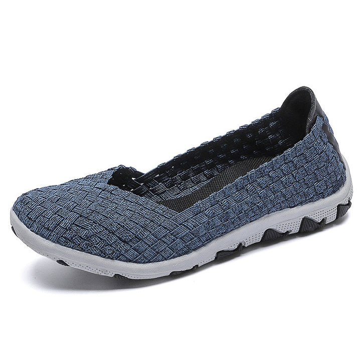 Dame nan strikket Slip-On fritidssko med flettet overdel og skridsikker flexsål Skovae