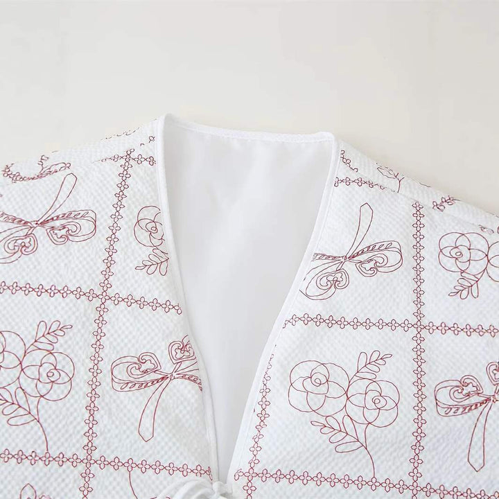 Dame Let og elegant bluse med blomstertryk Stilla