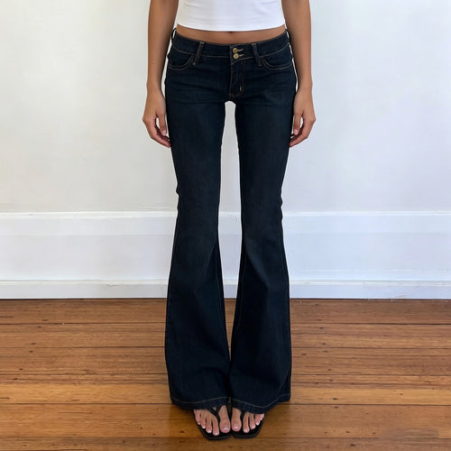 Dame Bootcut Jeans med høj talje og elegant sømføring Skovae