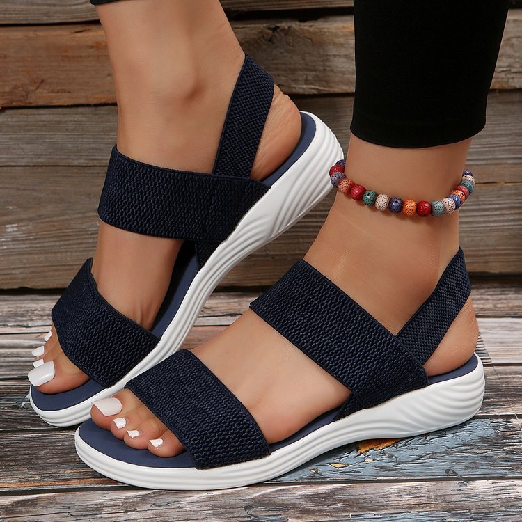 Dame Åndbare Sandaler med elastiske Remme og komfortabel Sål Stilla