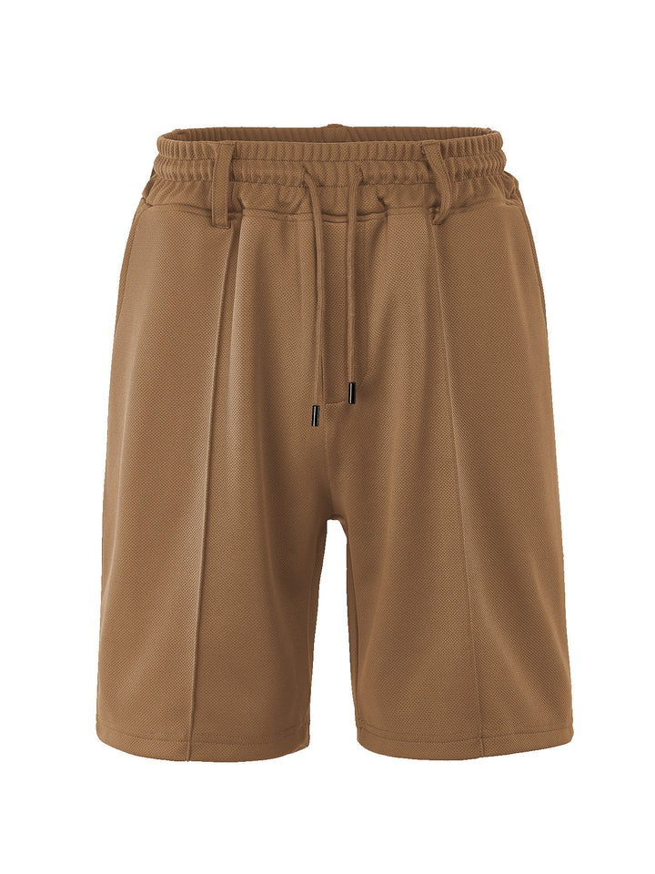 Herrer knælange sportshorts med netstruktur, elastisk tunneltræk og bæltestropper Skovae