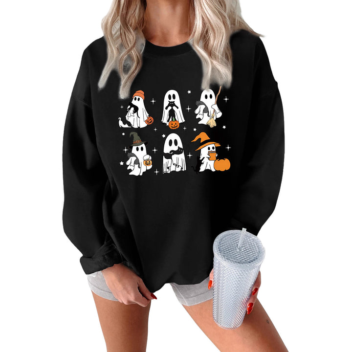 Kvinders sweatshirt med kreativt horror motiv Stilla