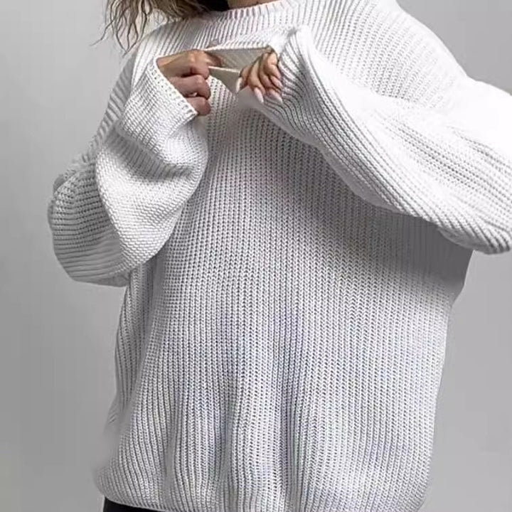 Dame Grovstrik Pullover Stilla