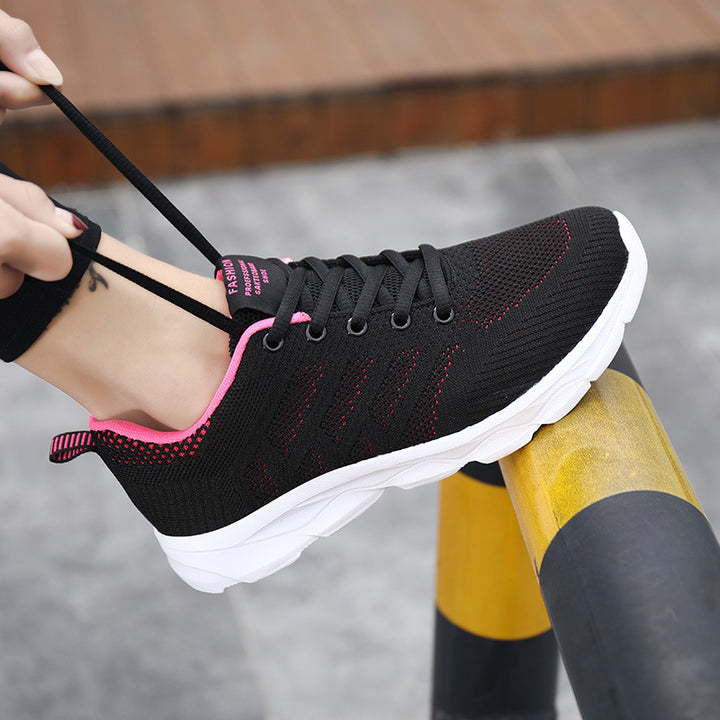 Unisex nan lette åndbare strikkesneakers med dæmpende mellemsål Skovae