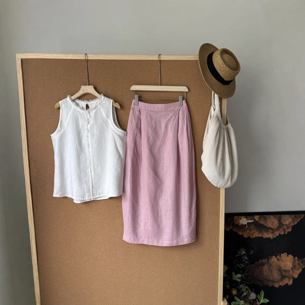Femme Linned Wrap Skirt Stilla