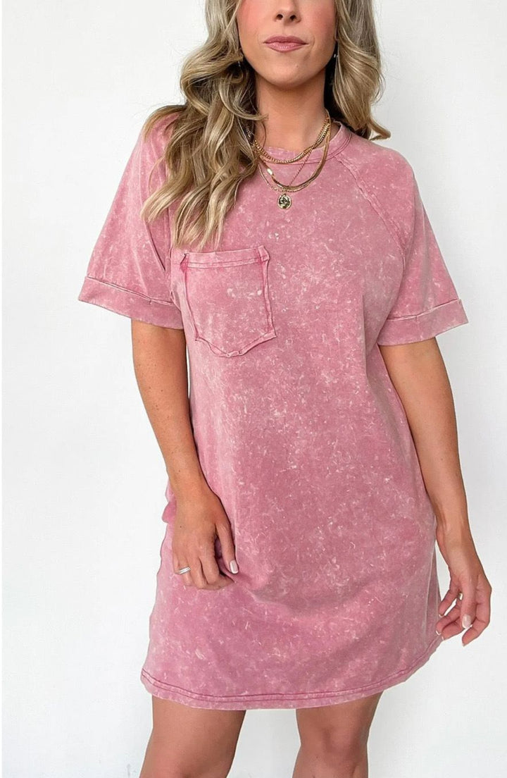 Damer Fritid Pocket T-Shirt Kjole Stilla