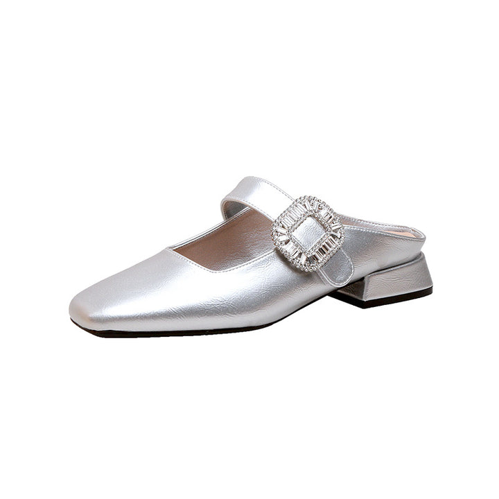 Dame Sling-Mules med elegant spændeapplikation Stilla
