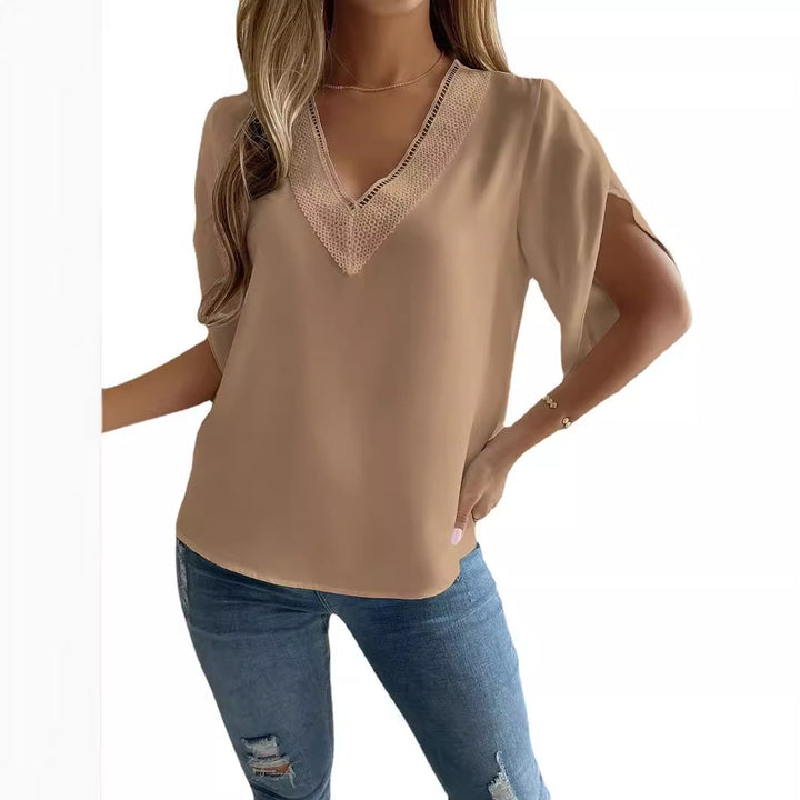 Damebluse med spidsdekoration Stilla