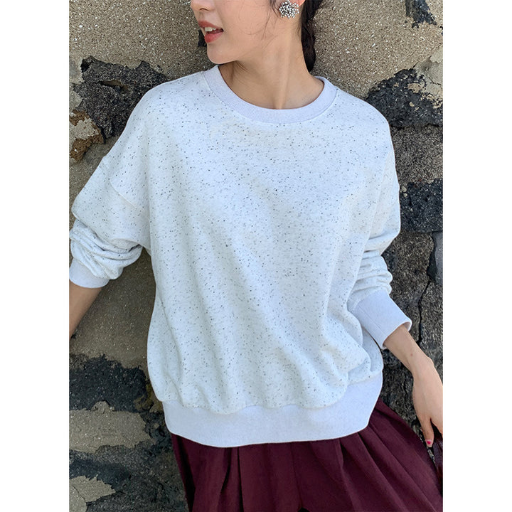 Damer afslappet sweatshirt med fin struktur og blødt indvendigt foer Stilla