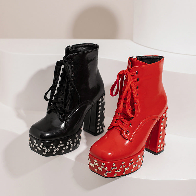 Femme Nitter Platform Støvler Stilla