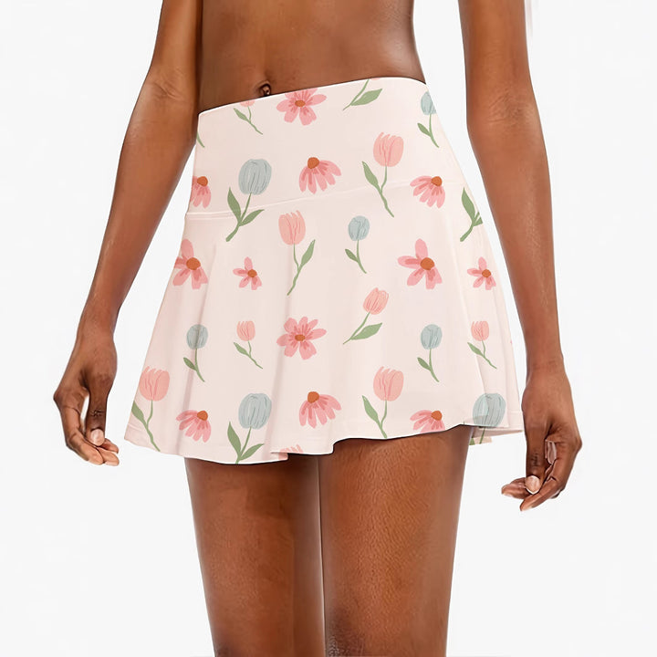 Dame Floral Aktiv Skort Stilla