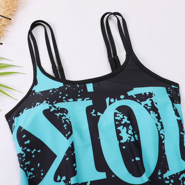Dame Grafiktryk Swim Tankini Sæt Stilla