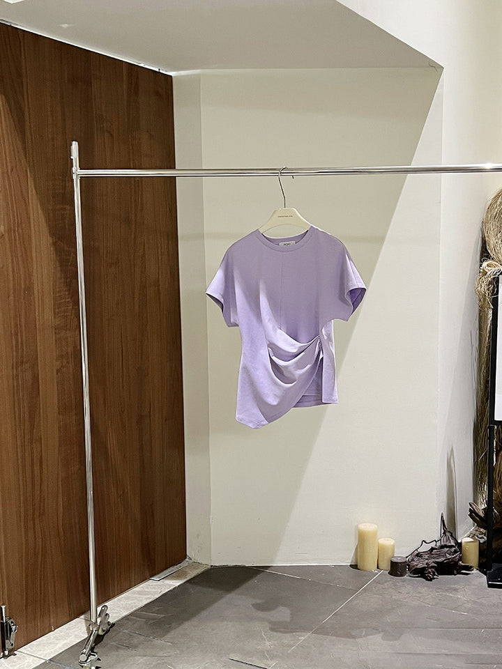 Dame afslappet oversized bluse skjorte med asymmetrisk snit og unikt design Stilla