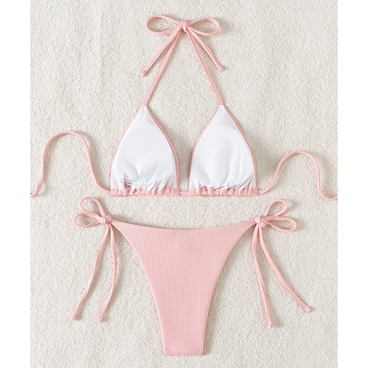 Dame Triangel-Bikini med justerbare stropper og raffinerede detaljer Skovae