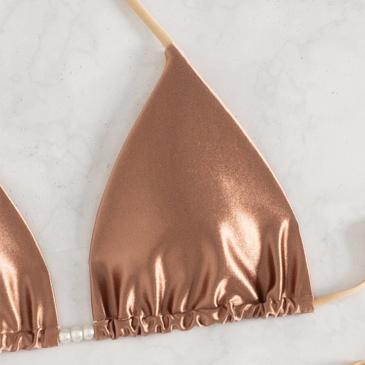 Dame Bikini-sæt med justerbare stropper og elegant flæsedesign Skovae