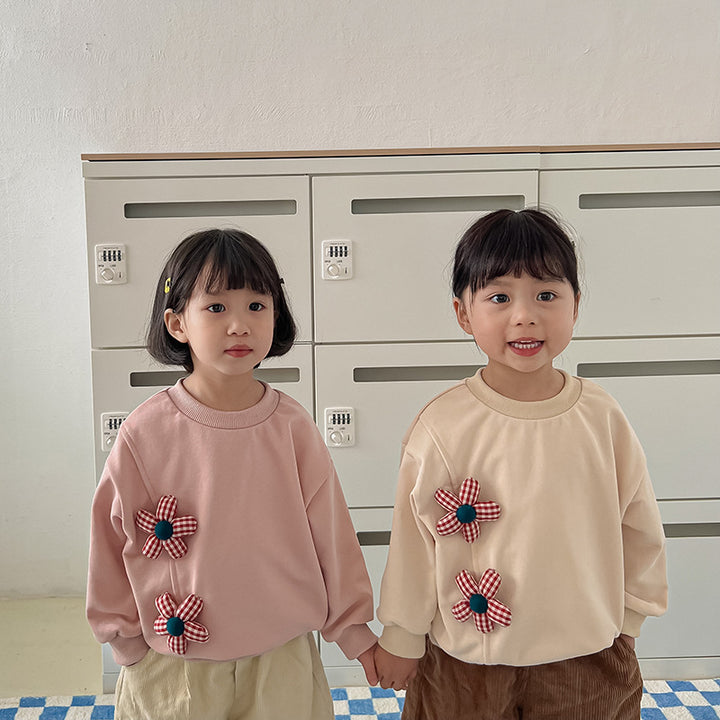 Pige Fritids Blomst dekoreret Sweatshirt Stilla
