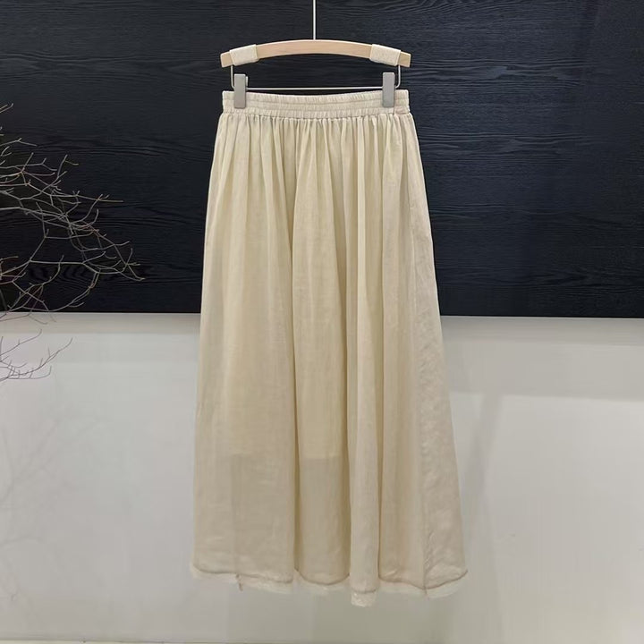 Femme A-linje Maxi-nederdel med blondekant Stilla