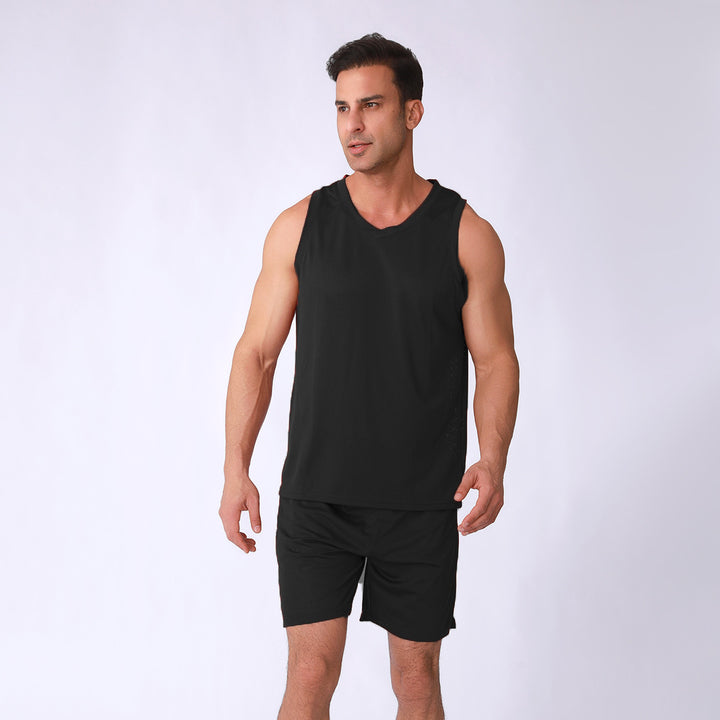 Herrer Åndbar Sport-Tanktop med lette Shorts Stilla