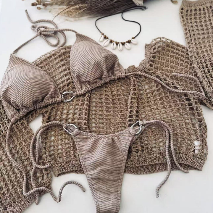 Dame luksuriøs hækle-bikini-sæt Skovae