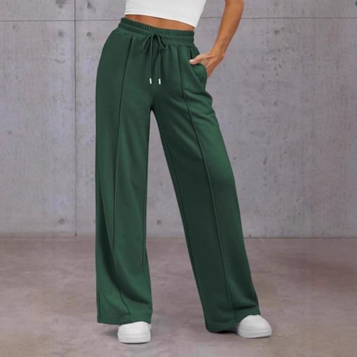 Dame Komfortabel Bred Sweatpants med elastisk talje og praktiske lommer Skovae