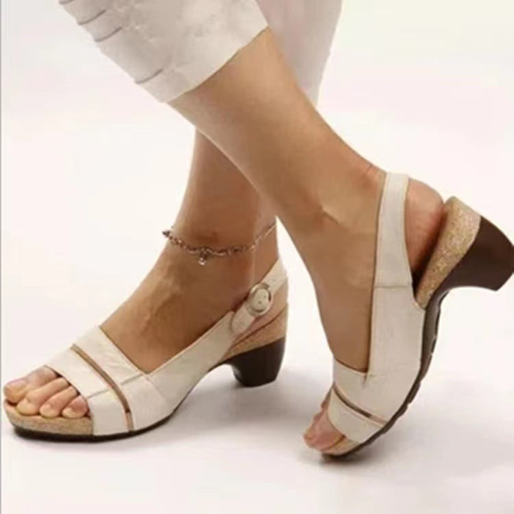 Dame Komfortable Slingback Sandaler med ergonomisk Sål og stilfuld Accent Stilla