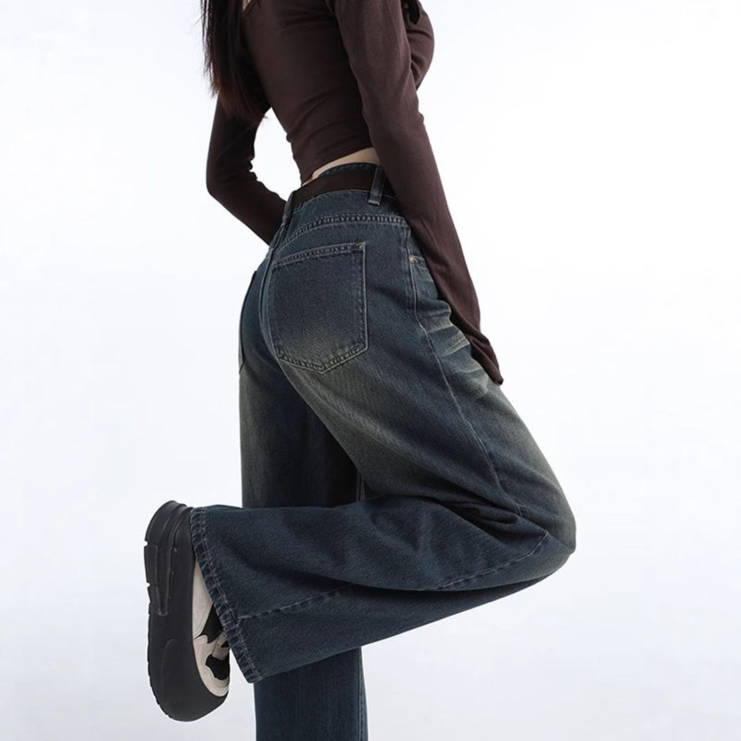 Dameløse jeans med høj talje og moderigtig vask Stilla