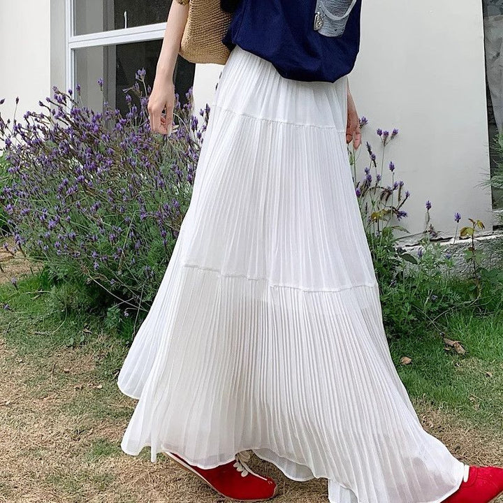 Dames maxi skirt med elegante plisseringer Stilla