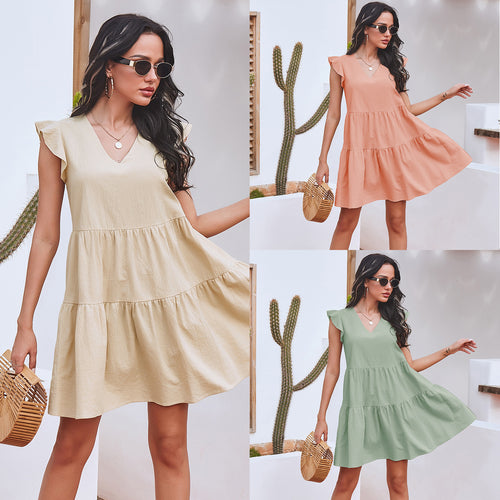 Kvinders Off-Shoulder Sommerkjole Stilla