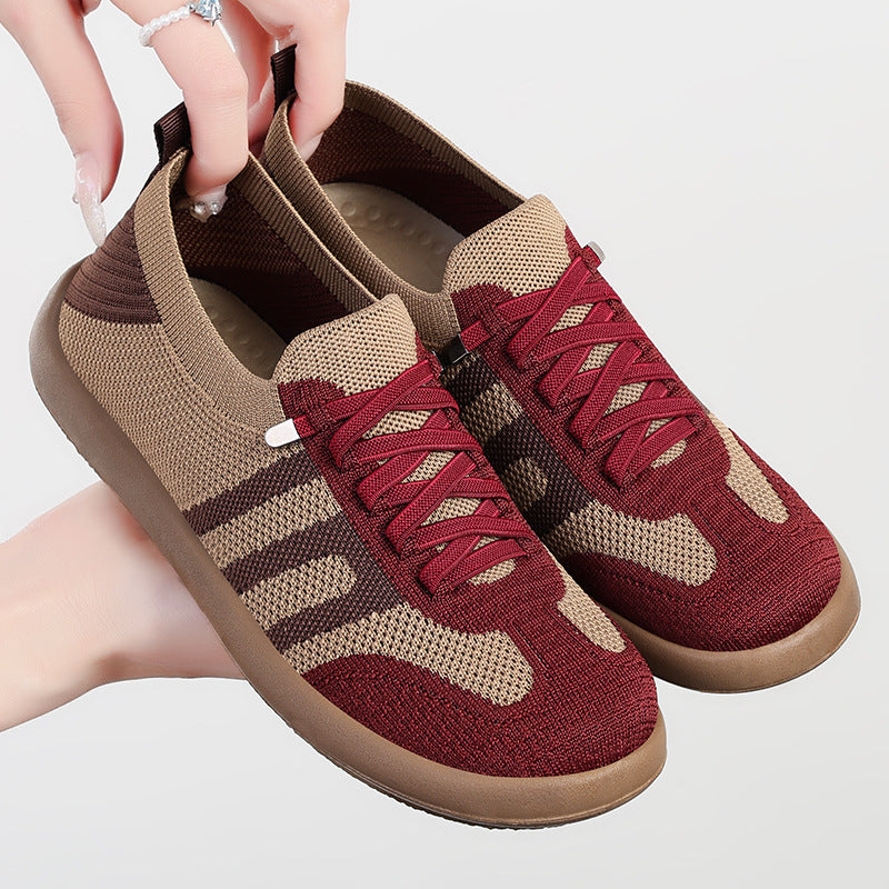 Femme Letvægts Åndbar Strik-Sneaker med Skridsikker Såler Stilla