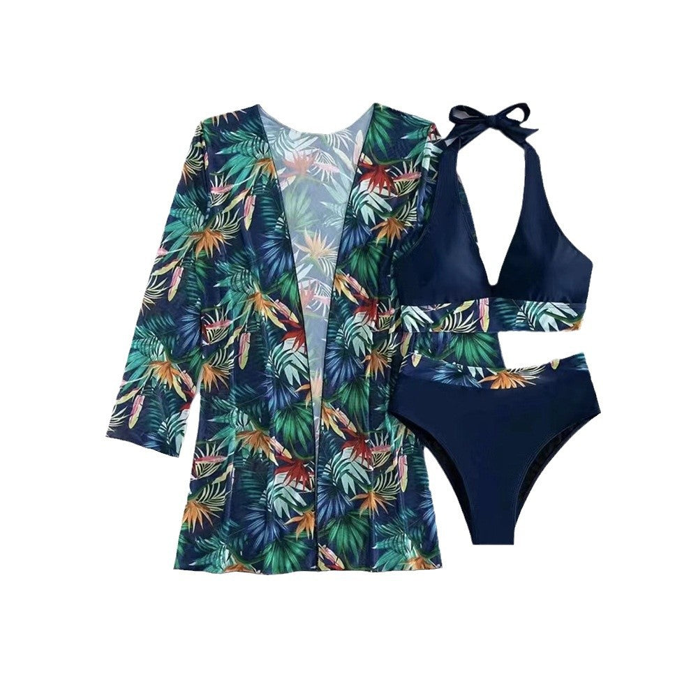 Dame Strandkimono med blomsterdesign og luftige ærmer Stilla
