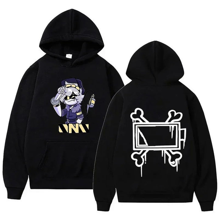 Kvinder Hoodie med Kreativt Comic Motiv Skovae